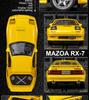 Zhongyuanxing RX-7 Alloy Coupe Car Model with Pull Back, Sound, and Light Features