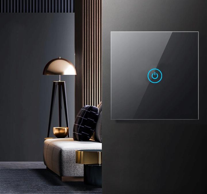 Single Wi-Fi Touch Light Switch Black