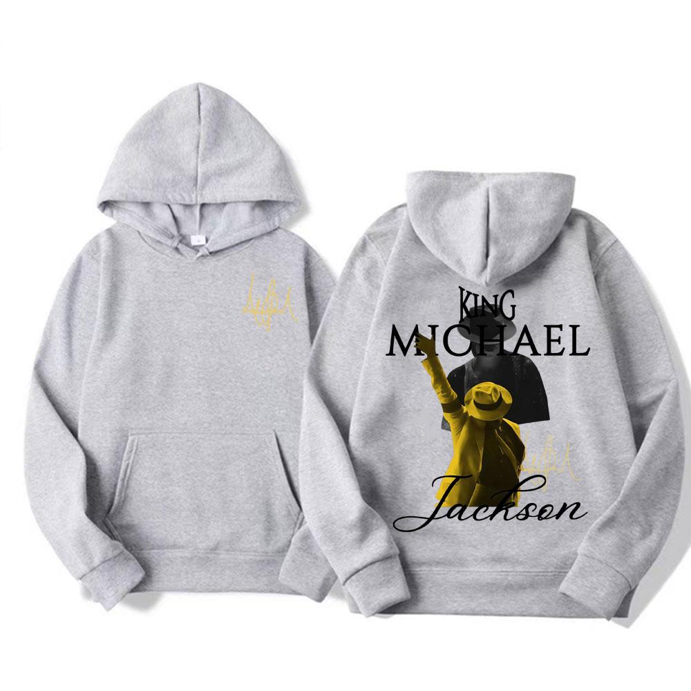 King of Pop Michael Jackson Tour Sweatshirts Women's Clothing Vintage High Street Hoodies Casual Long Sleeve Pullovers Hoodie