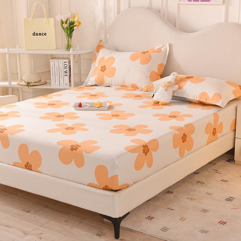 Cartoon Bedspread Mattress Cover All-around Elastic Band Bed Sheet (Without Pillowcase)