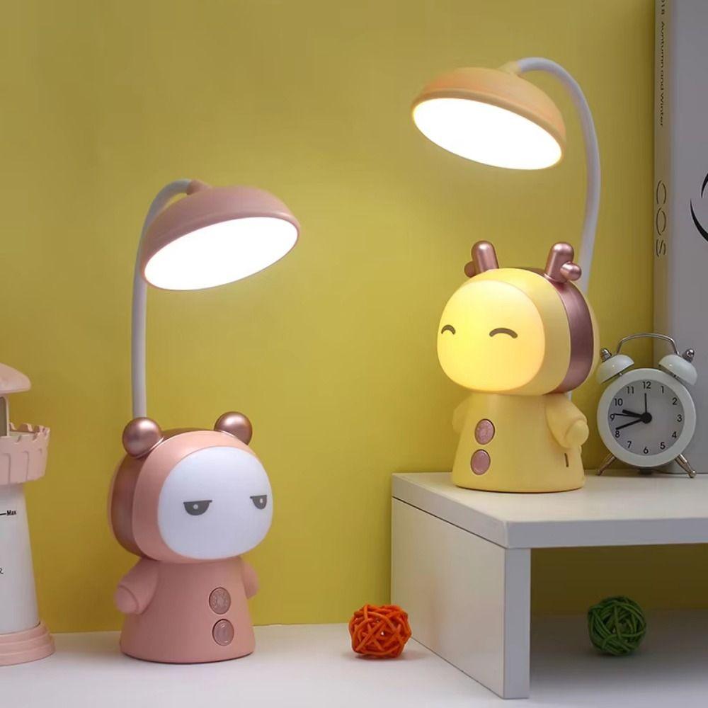 Lovely Cartoon Table Lamp Portable Night Light Practical Reading Lamp  Reading Work