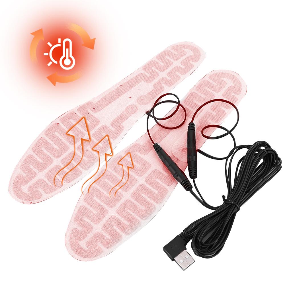 USB Heated Shoe Insoles Foot Warmer Film 10W Winter Warm Insoles Winter Outdoor Sports Heating Insole for Men and Women
