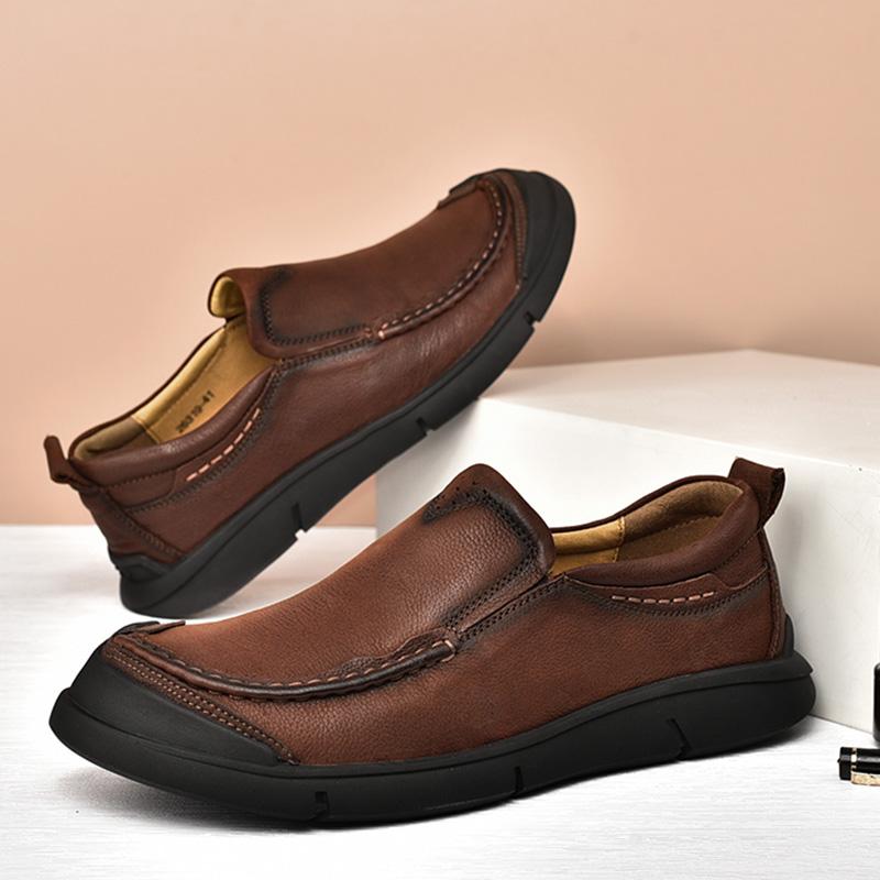 Fashion Men Casual Shoes Breathable Loafers Sneakers 2025 New Fashion Comfortable Flat Handmade Retro Leisure Loafers Shoes Men Shoes