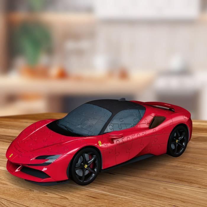Ravensburger-puzzle 3d ferrari sf90 stradale-dès 10 ans-108 pièces numérotées à assembler sans colle-accessoire inclus-11576