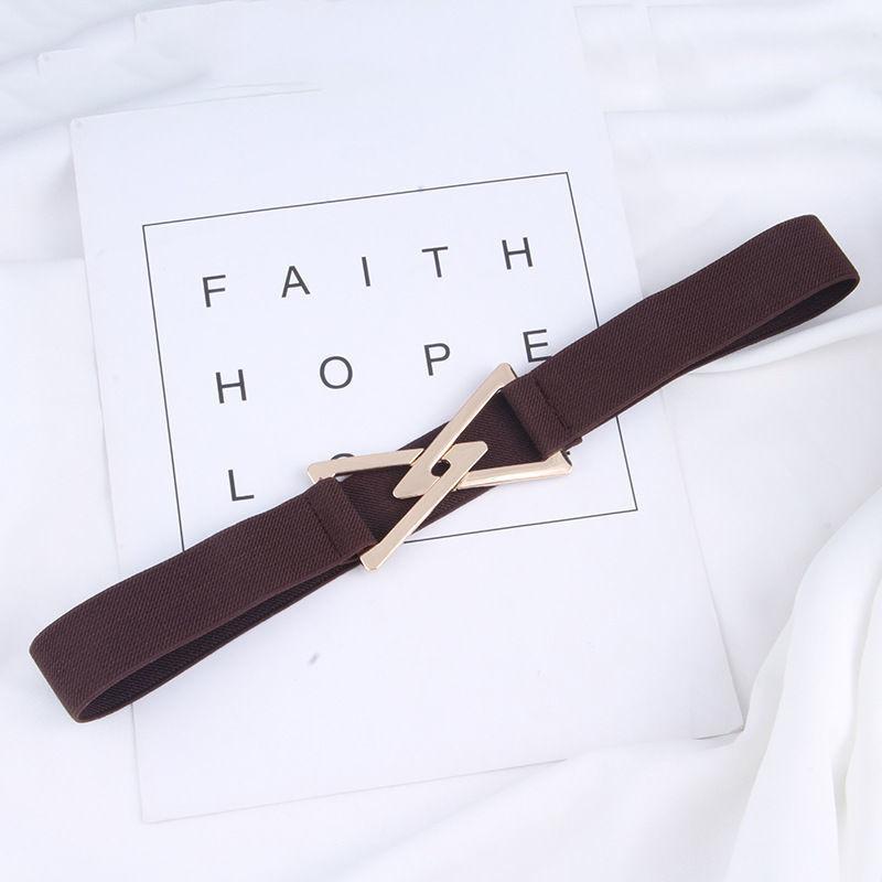 Modern Elastic Waist Belt For Women With Versatile Triangle Buckle In Colors Multiple