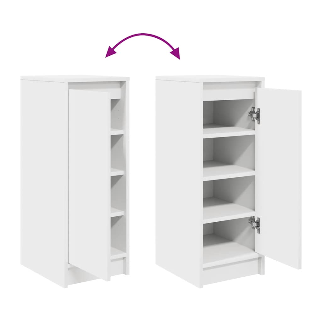 Shoe Cabinet White 29.5 x 34 x 76 cm Engineered Wood