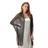 Damen Abend-Schal mit Gold- und Silberfäden und Quasten, Umhang-Design, Leicht mit Trägern, Ausgeschnittenes Bolero-Style.