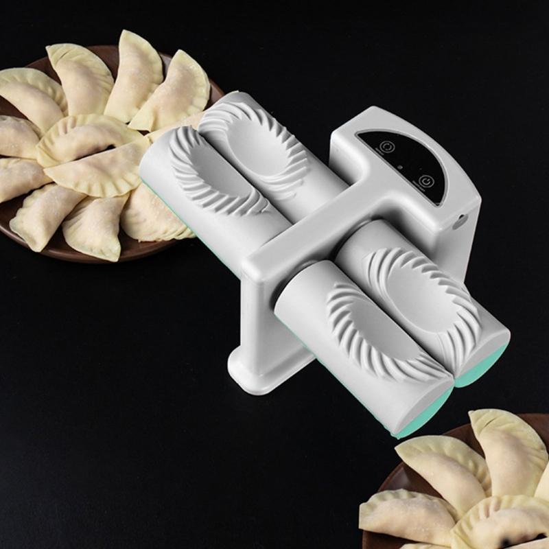 Macchina Elettrica Automatica per Ravioli a Doppia Testa Stampo Set Rapido per Ravioli Domestico Macchina Elettrica per Ravioli