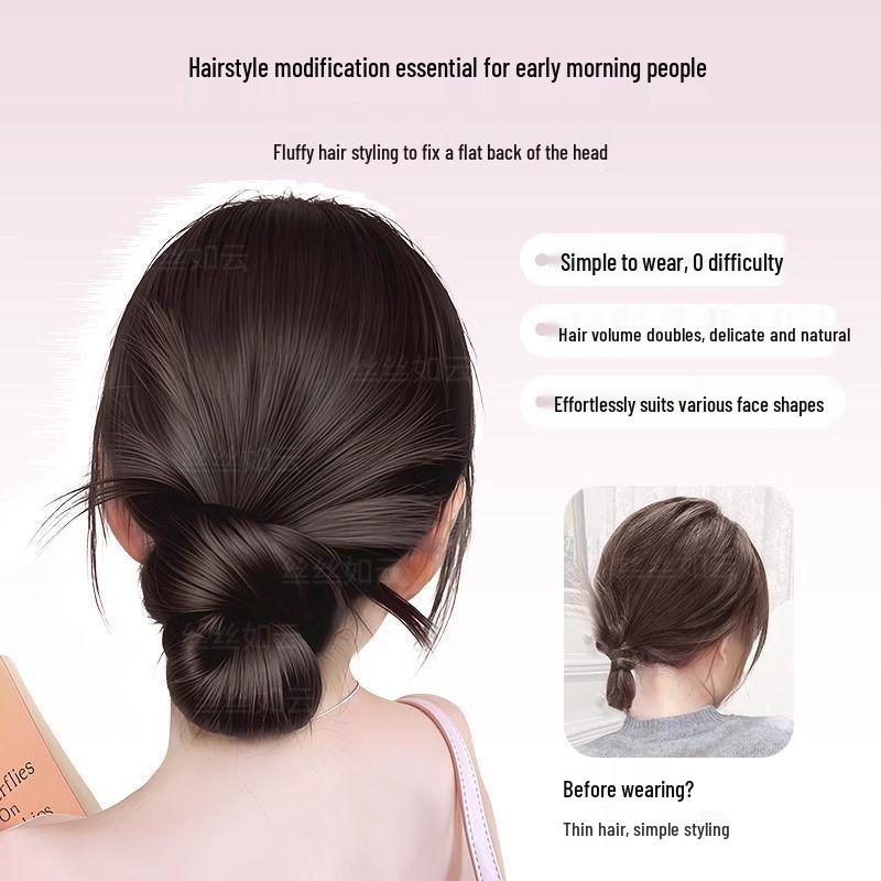 Fluffy Flower Bud Hair Tie & Clip for Easy Bun Styling