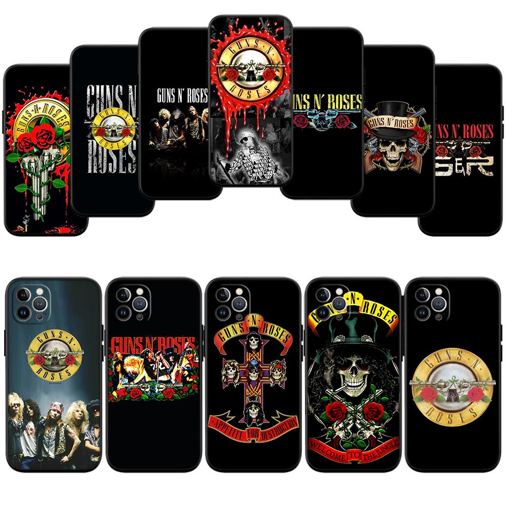 BH24 G-guns R-roses Phone Case for Samsung Galaxy M06 M15 M16 M35 M55 M56 A36 A42 A50 A50S A51 A52 A32 A33 A05 A05S A06 A16 A20