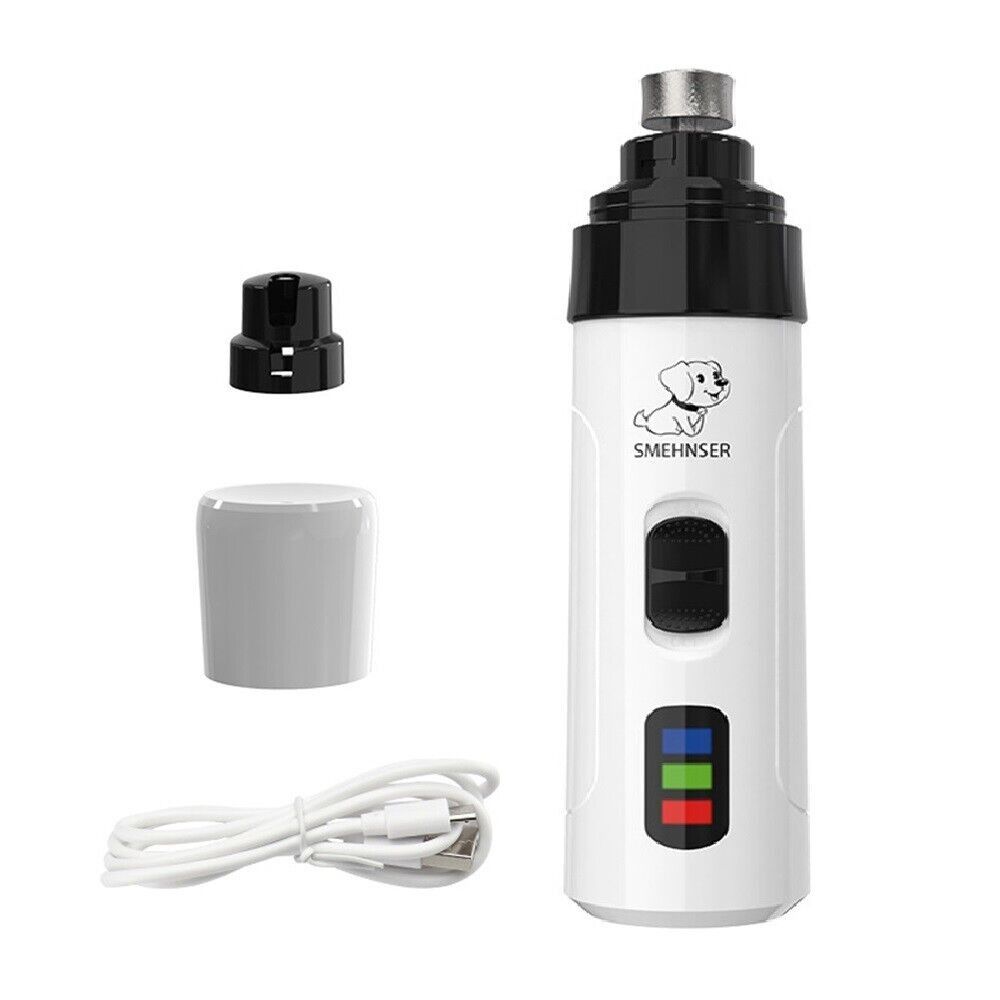 

Электрический триммер для ногтей для кошек USB Щипчики для ногтей для кошек и собак Прочный триммер для ногтей для домашних животных белый