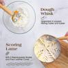 Bread Proofing Basket Set Trimming Knife Round Proofing Basket Egg Beater Dough Scraper Set