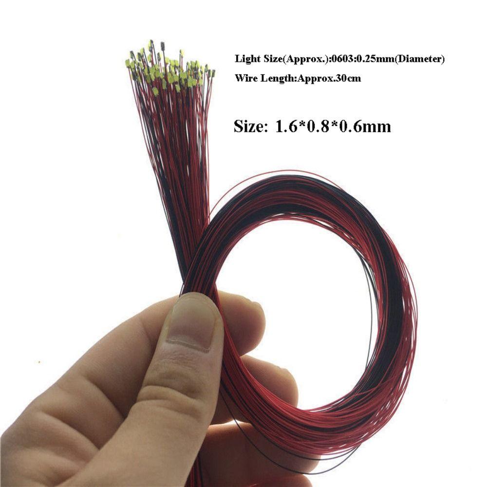 5pcs 0603 Figurines Building Blocks Wires DIY Materials Led SMD Wires  For Model Train