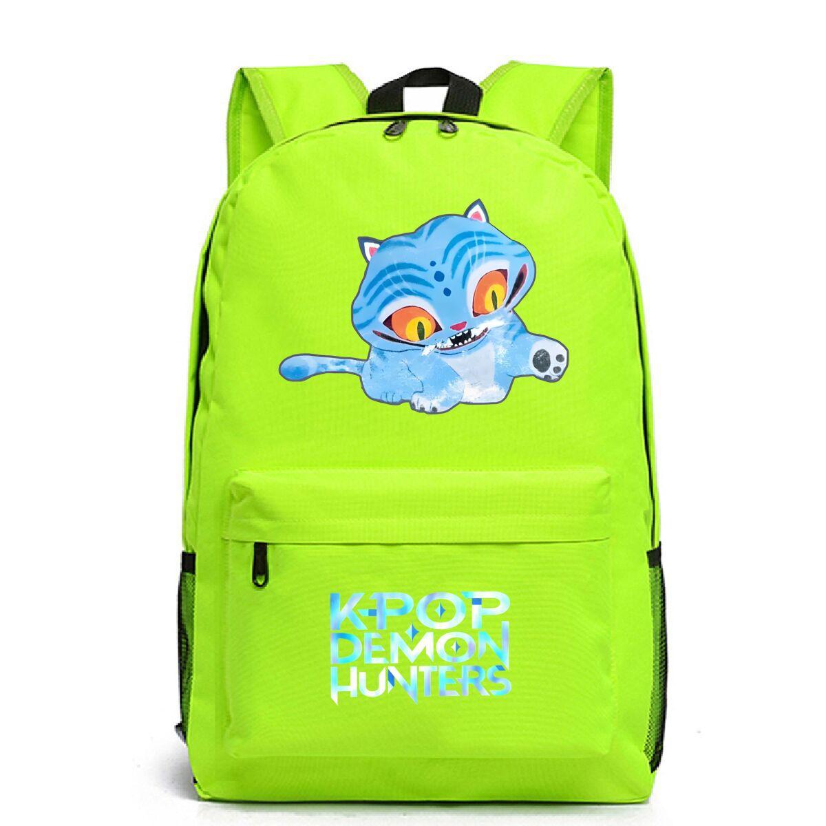Animation Dessin Animé Périphérique Impression Personnalisée Version Coréenne Sac à Dos Grande Capacité Sac d'École Étudiant Décontracté Simple no specifications verte fluorescente