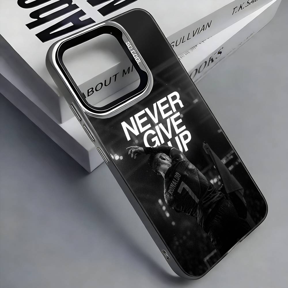 C-Cristiano R-Ronaldo Phone Case For iPhone 17, 16,15,14,13,12,11 Plus,Pro Max, Colorful Silver Funda Cover