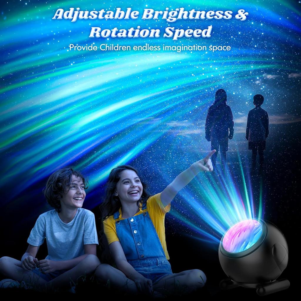 Northern Light Projector with White Noise Remote Control 8 Aurora Effects Adjustable Galaxy Bedroom Lights