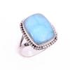 Natural Republic Larimar Gemstone 925 Solid Sterling Silver Gift Ring S.9 a1V98