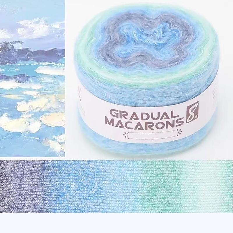 

1 рулон мохера и шерсти переливающегося цвета крючком ручная вязка яркие шарфы