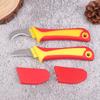 Hand Tool Insulated Knife Electricians Wire Stripper Cable Stripping Snips Straight Curved Blade Rubber Handle Peeling