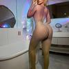Erotic Color Gradient Transparent Sexy Lingerie  Open Crotch Bodystocking Crotchless Underwear Fishnet Babydoll Bodysuit