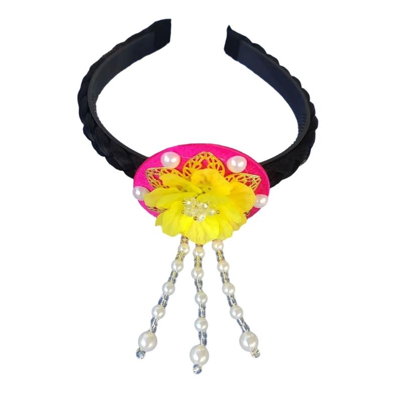 

Fashionable Vibranting Korean Styles Shell Flower Hairband Portable Hair Decoration for Festivals and School Event рожевий червоний колір