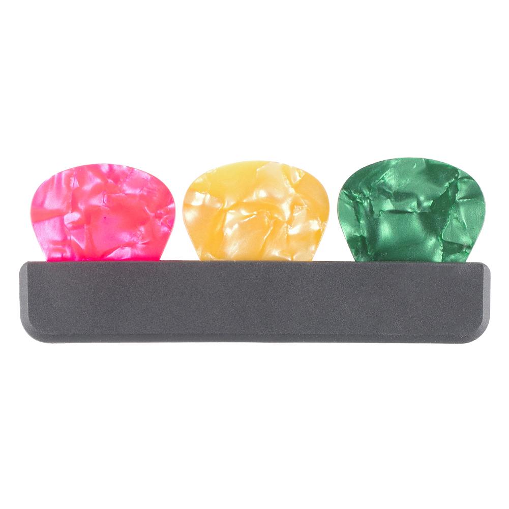 

Guitar Pick Storage Holder with 3 Pick Rubber Guitar Picks Clip Wear Resist Universal Guitar Picks Clamp for 0.46-1.5mm Picks