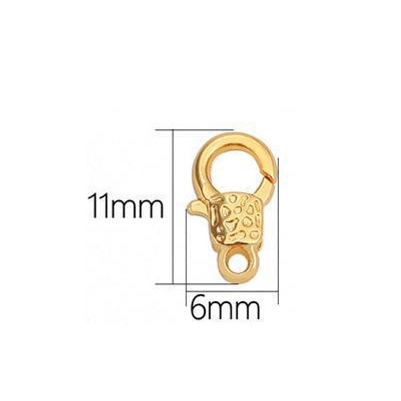 Plated Heart Keychain Lobster Clasp for DIY Jewelry Accessories