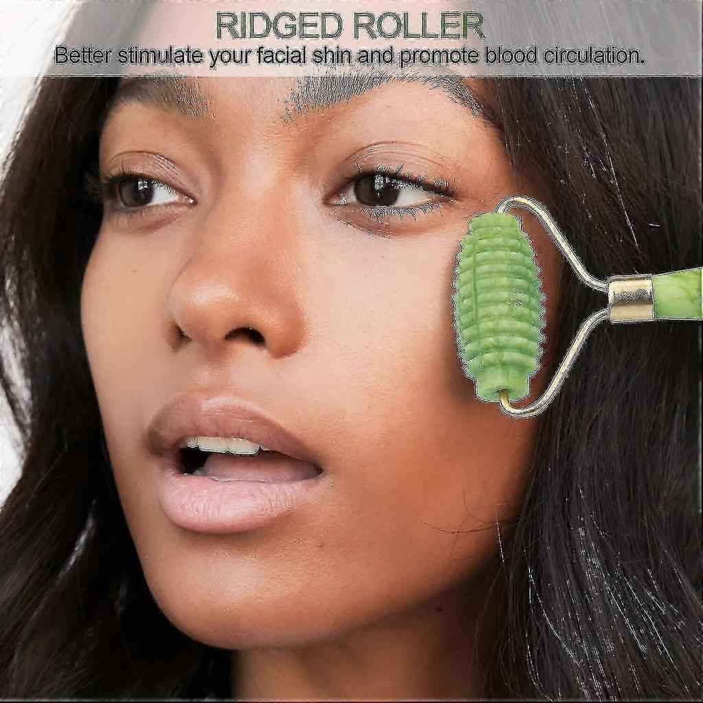 2026 Dual-Head Jade Facial Massage Roller and Guasha Kit Set