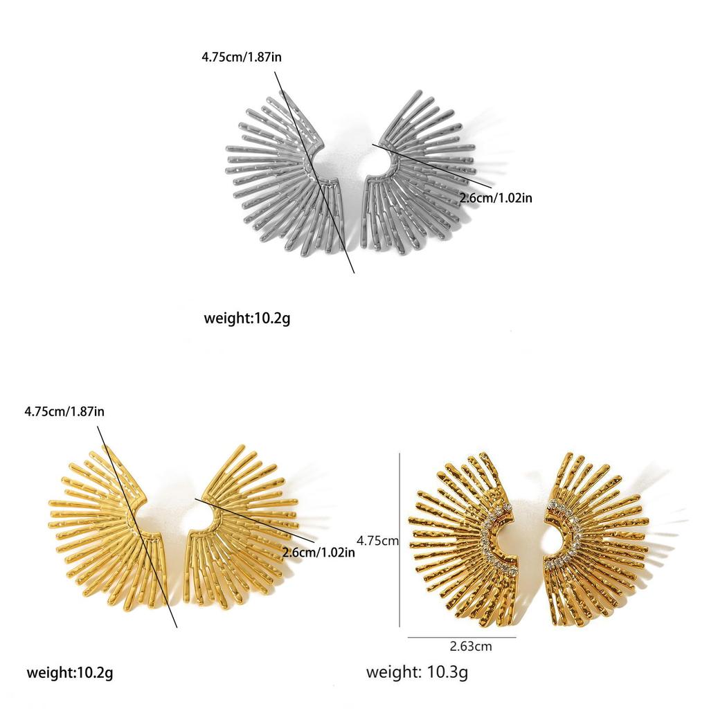 Geometrische Ohrringe für Damen mit Zirkonia
