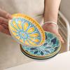 Bohemian Style Ceramic Seasoning Dishes New Household 5.75 Inch Underglazed Colour Tableware Aesthetic Round Snack Dessert Plate