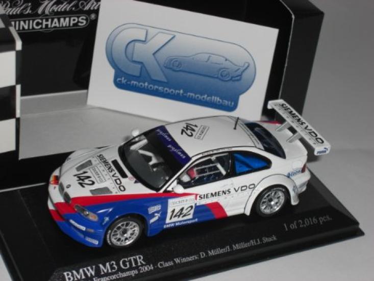 

DP BMW M3 GTR 24 часа 400042392 1/43 (№92/Спа 2004)
