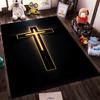 Glowing Cross Design Rug Non-slip rug suitable for living room and bedroom sofas.
