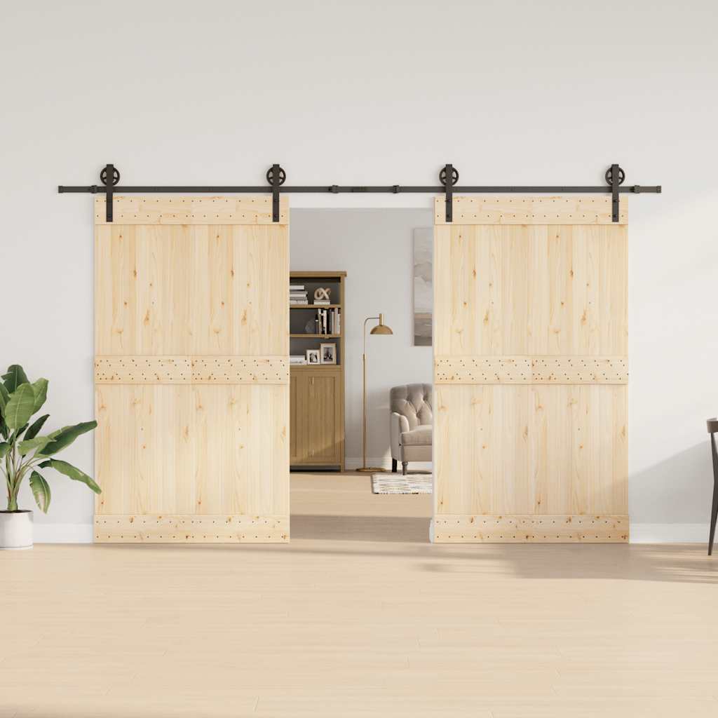 Vidaxl System for Sliding Door Installation, 366 Cm, Steel, Black