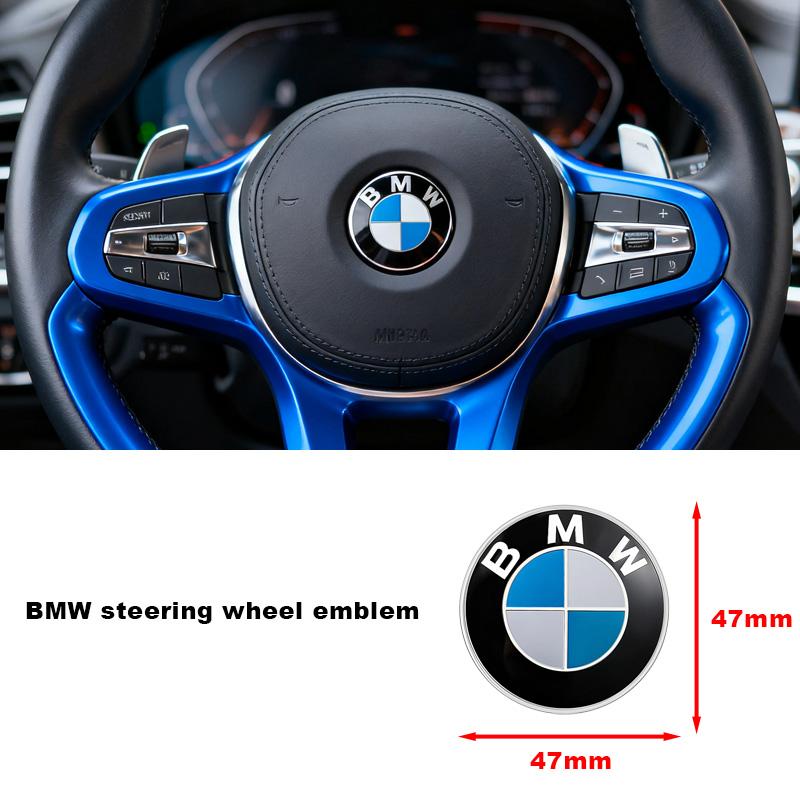 

For50 years steering wheel emblem 45mm badge sticker for BMW 1 3 5 6 7 series logo interior decoration accessories.