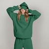Unisex Hooded Sweatshirt With Built-in Eye Mask, Casual Long Sleeved, Solid Color Sports Pullover, Loose Fit Sweatshirt