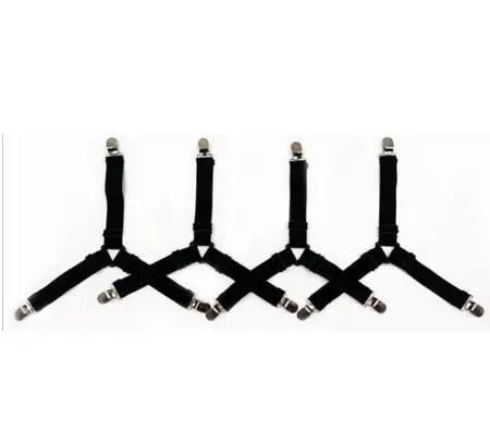 

Home Elastic Straps Adjustable Clips 4Pcs/lot Bed Sheet Fasteners Holder Gadgets for Bed Sheet Organizer Mattress Cover Clip