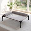 Raised Dog Cot with Padded Sides Cooling Elevated Pet Bed Bolsters for Dogs