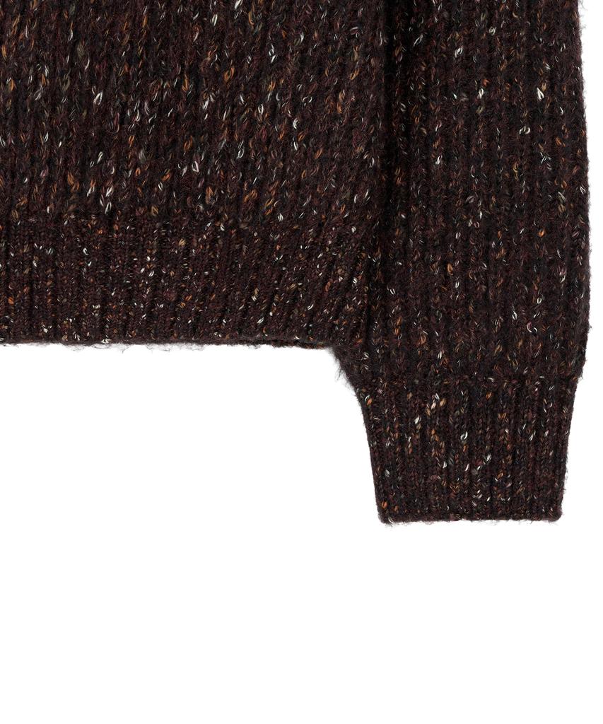 NOIRER Wool Blend Nef Round Knit (Brown)