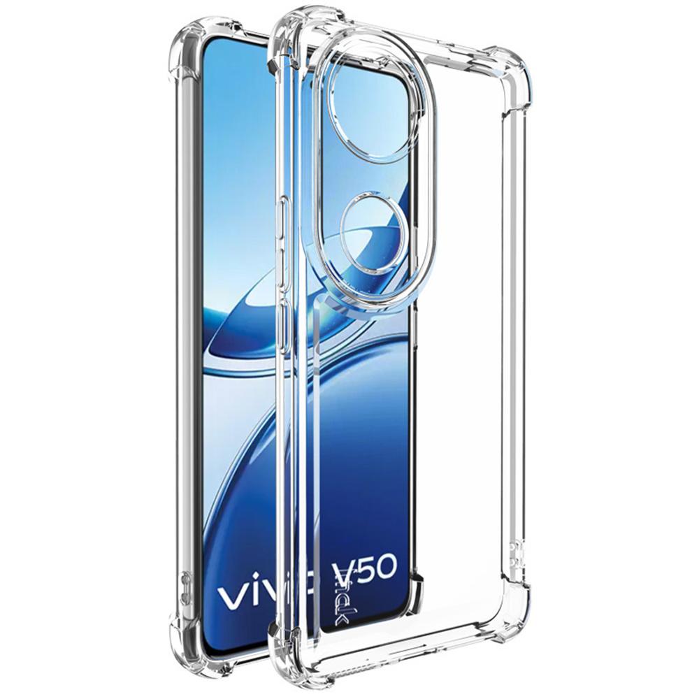 IMAK UX-4 Series For Vivo V50e 5G/V50 5G Case Straight Frame Four Corner Shockproof Clear TPU Cover