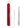 Travel Outdoor Household Telescopic Metal Straw with Brush Foldable Drinking Straw