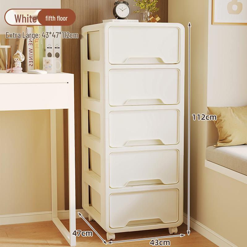 Multi-layer Plastic Drawer Snack Storage Cabinet for Living Room or Bedside