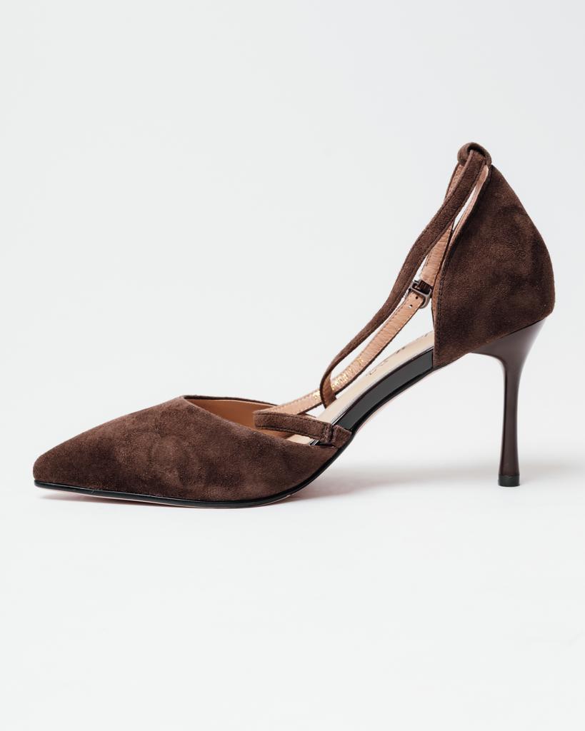 Women's Heeled Shoes Melanda 4279 36 Brown Suede