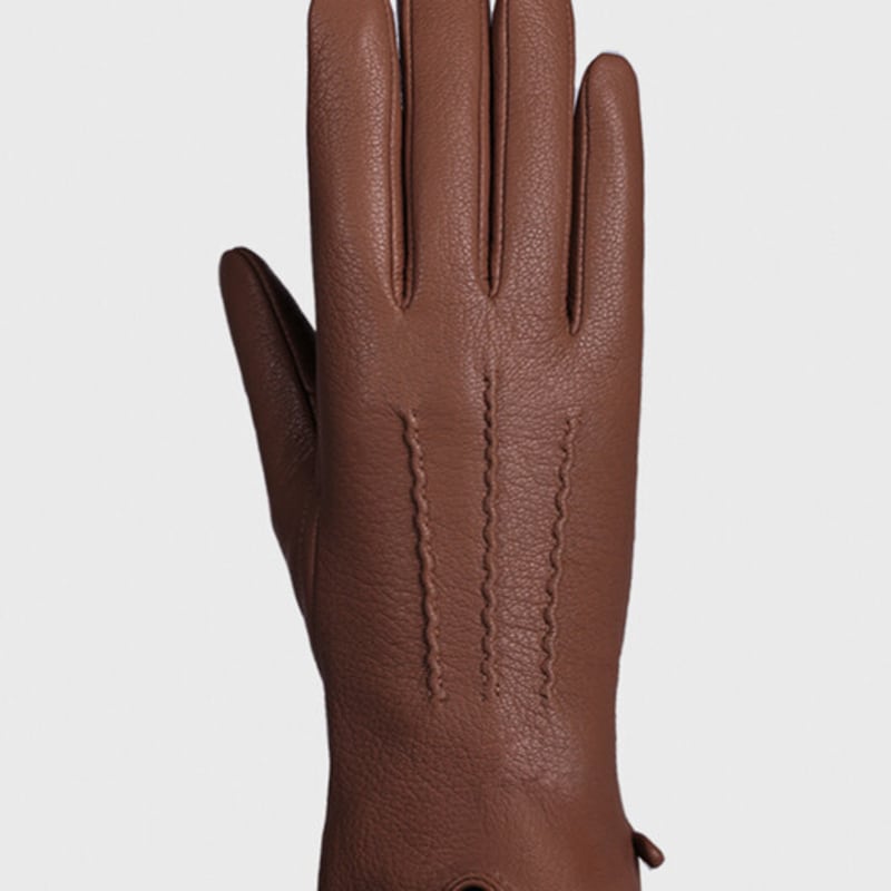 SARTOR Sartor Deerlike Women's Touch Leather Gloves Short Brown