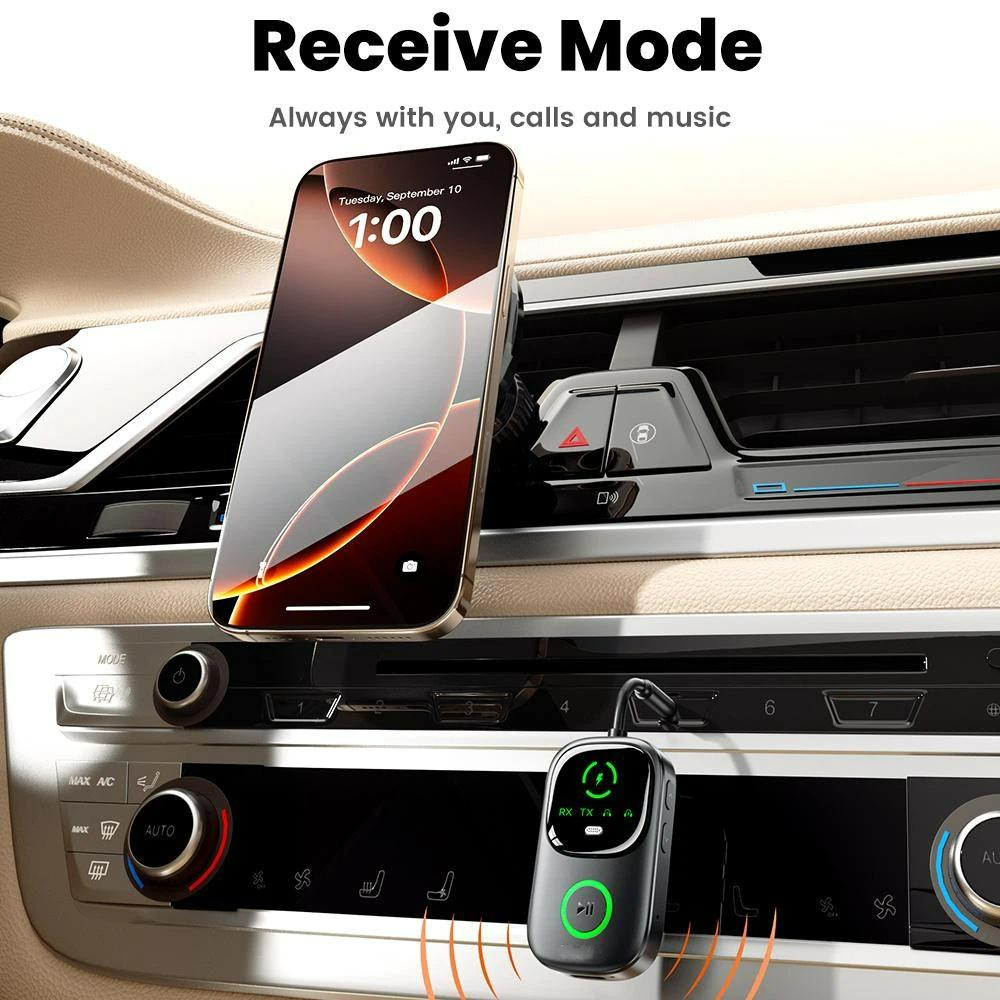 Bluetooth 5.4 Audio Reciever Transmitter RT/TX 2 In 1 Adapter for TV Earphones Cars Flights 3.5mm AUX Bluetooth Dongle