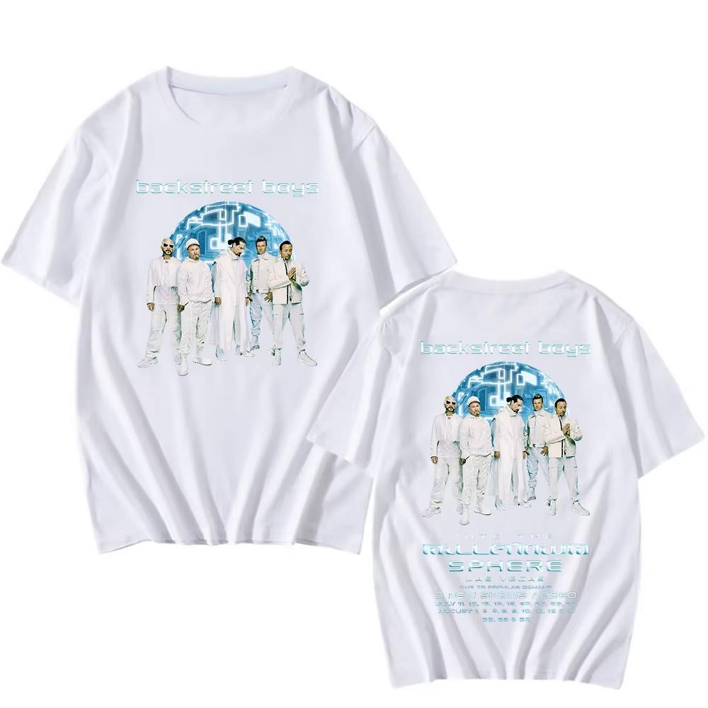 Backstreet Boys Into The Millennium Tour 2025 T-shirt Short Sleeve Summer Mens Tshirts Fashion Band Printing T Shirt Women Tees