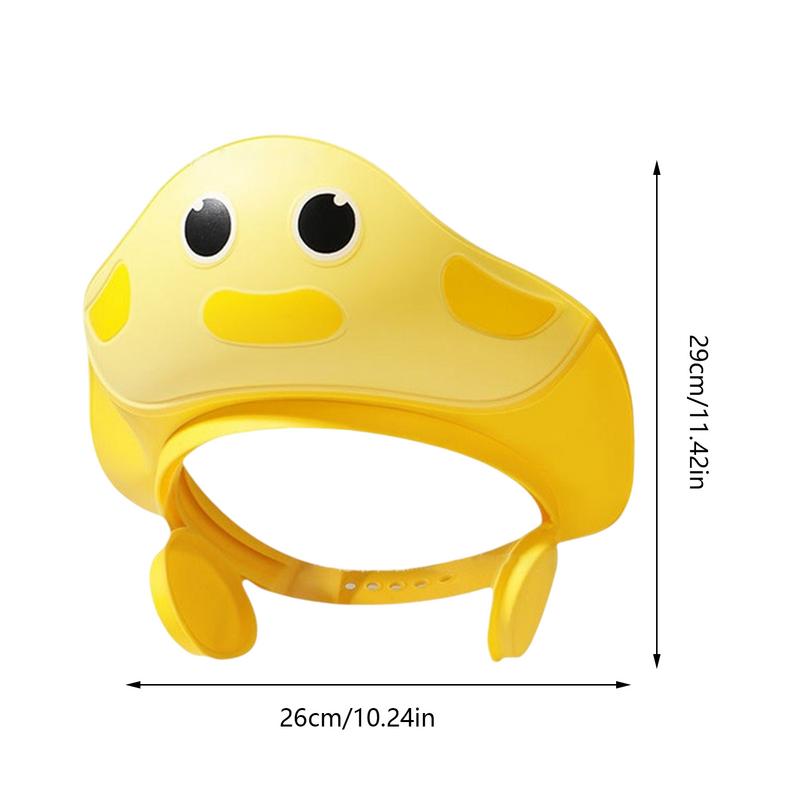 Baby Shower Cap Shield Cartoon Adjustable Visor Shower Cap Shield Hair Washing Shampoo Shield Bathing Hat Bath Visor Eye & Ear