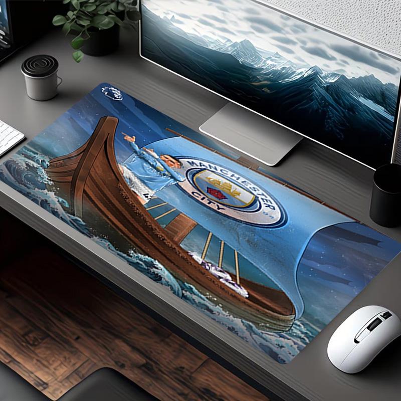 Manchester City FC Print Mouse Pad, for Keyboard Pad Laptop PC Mat for Office Home Use, Desk Decor, Perfect Birthday Gift for Gamers
