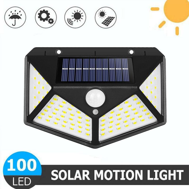 1~10PCS 100 LED Solar Wall Lights Outdoor Solar Lamp Waterproof Motion Sensor Solar Powered Sunlight Street Light Garden Decor