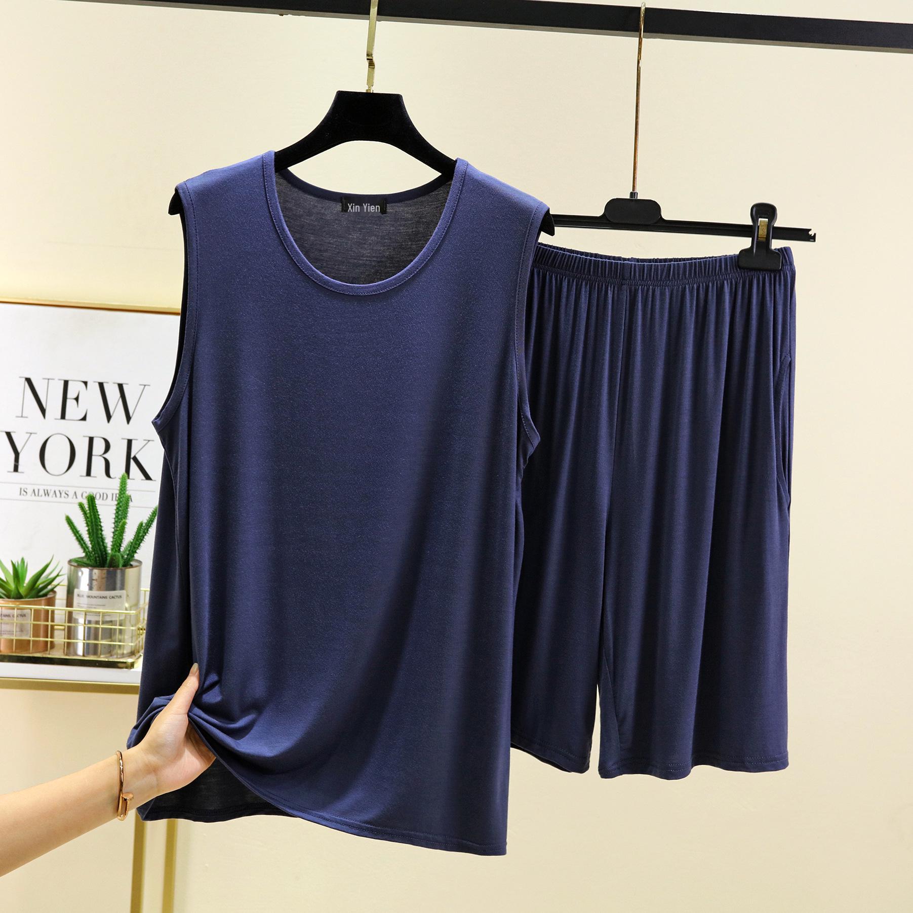 

Мужской летний модальный комплект из двух предметов: майка и шорты XL