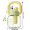 With Straw Portable Drink Bottle Leakproof Transparent Bottle Kids Water Sippy Cup  Outdoor
